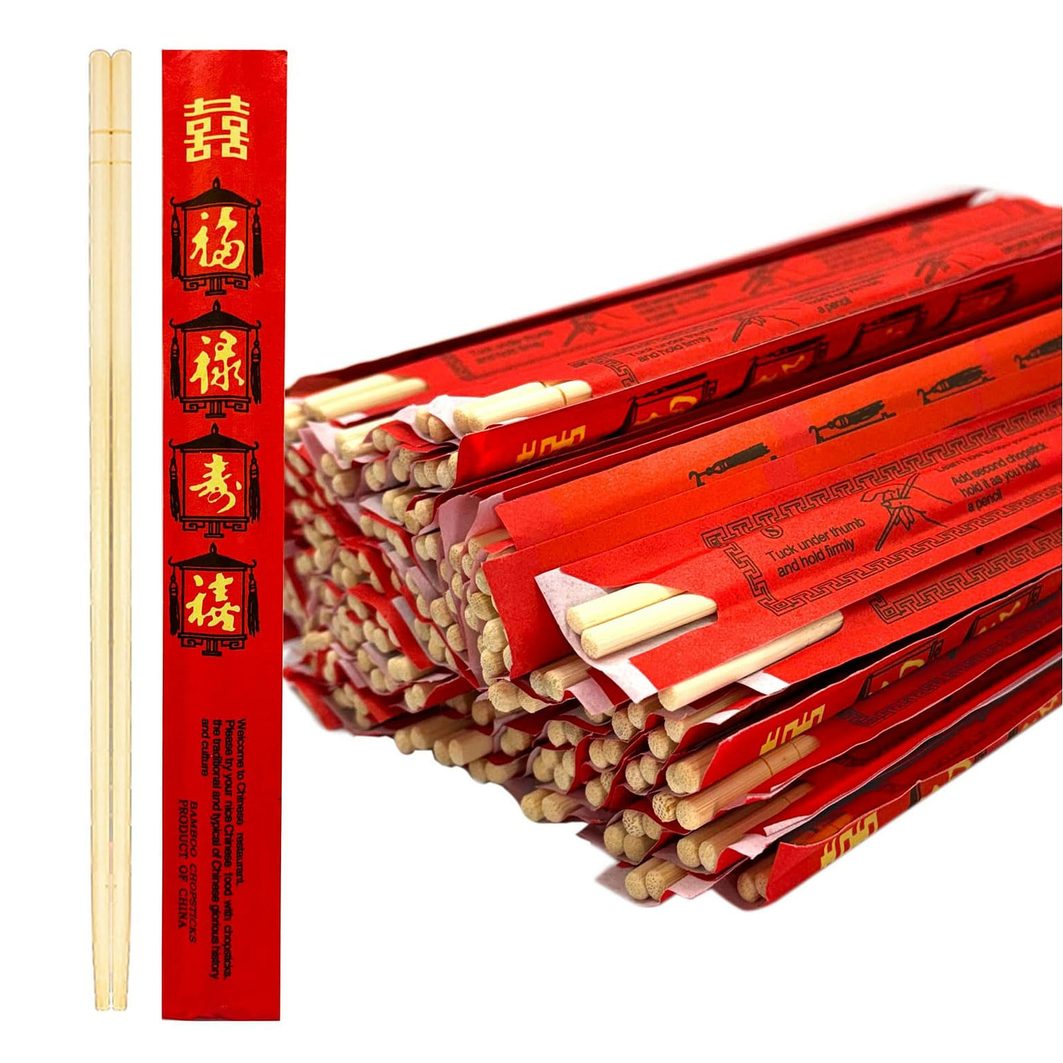 9'' Disposable Bamboo Chopsticks 100PK Chopsticks 1 each