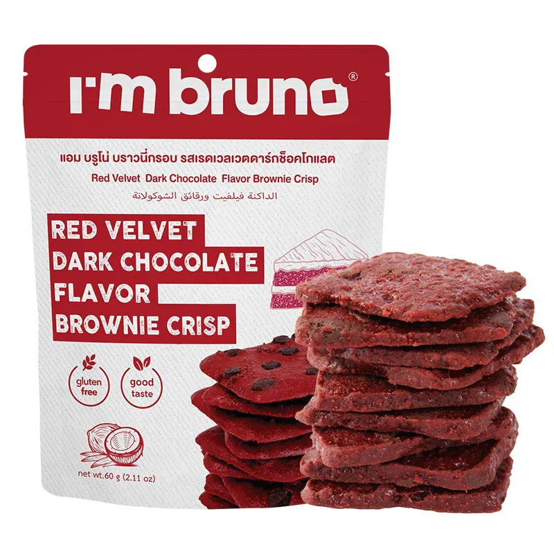 BRONO Red Velvet Black Crispy Brownie 60g *1Bag 60 g