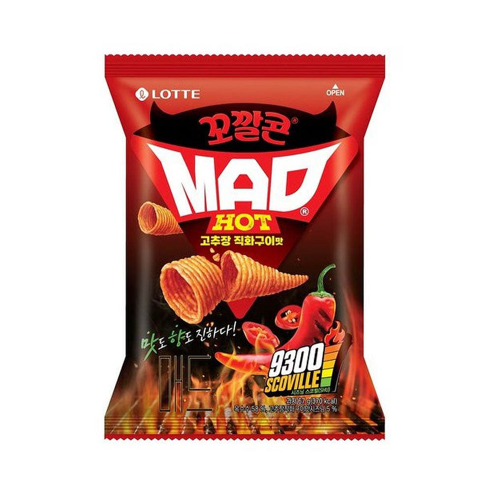 Lotte Kkokkalcorn Mad Hot 67g 1 each