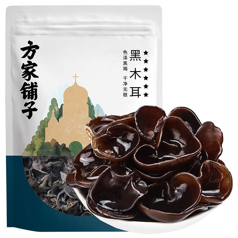 Fangjia shop six stars Northeast black fungus 138g thick rootless cold stir-fry 138 g