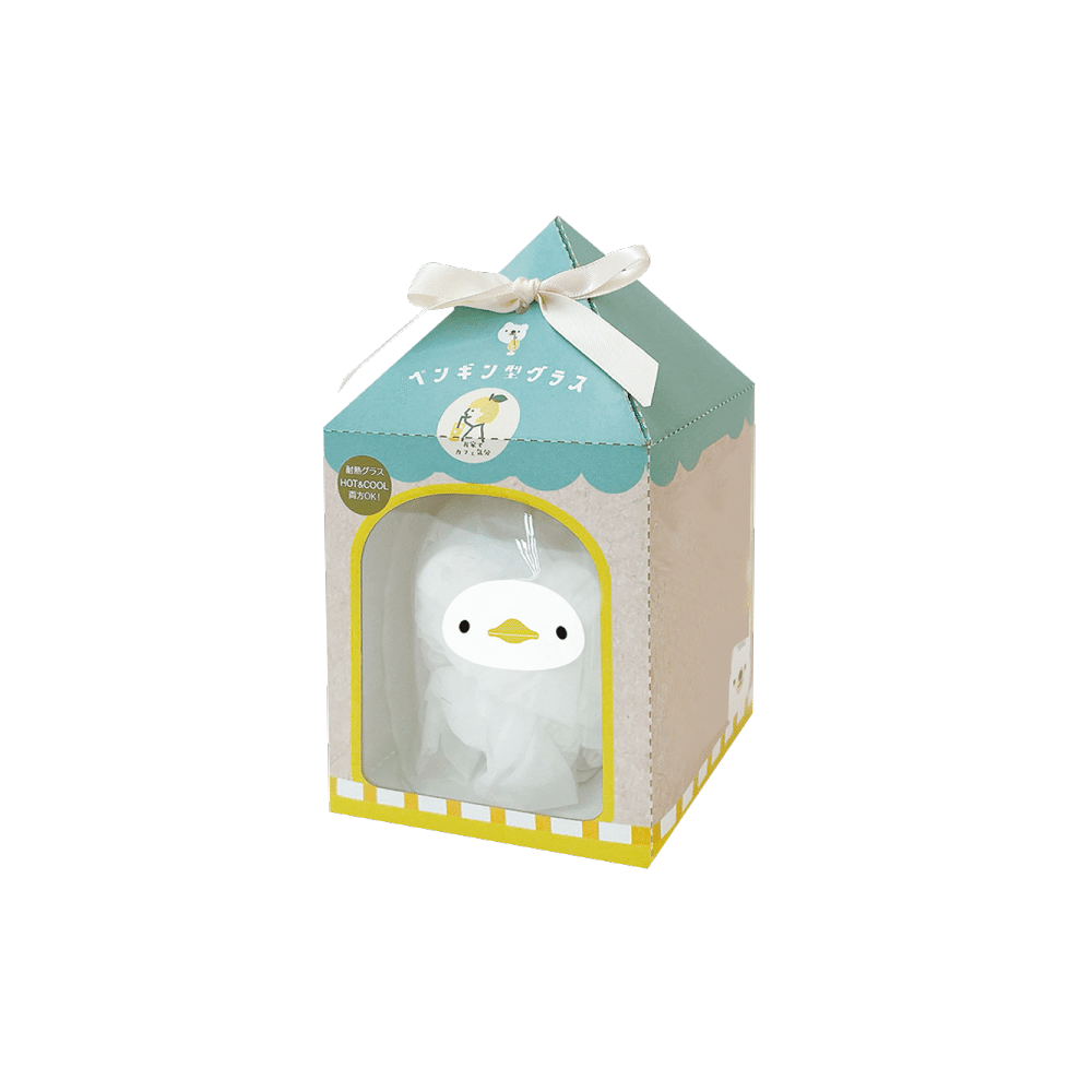 HONYAKUDO Diecut glass penguin 250ml 1 pc 1 each