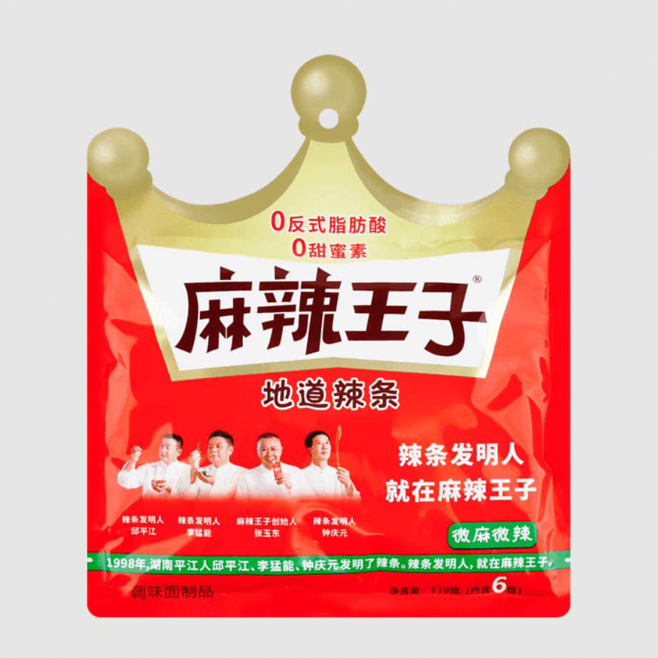 MALA PRINCE Less Spicy Gluten Strips110g 1 each