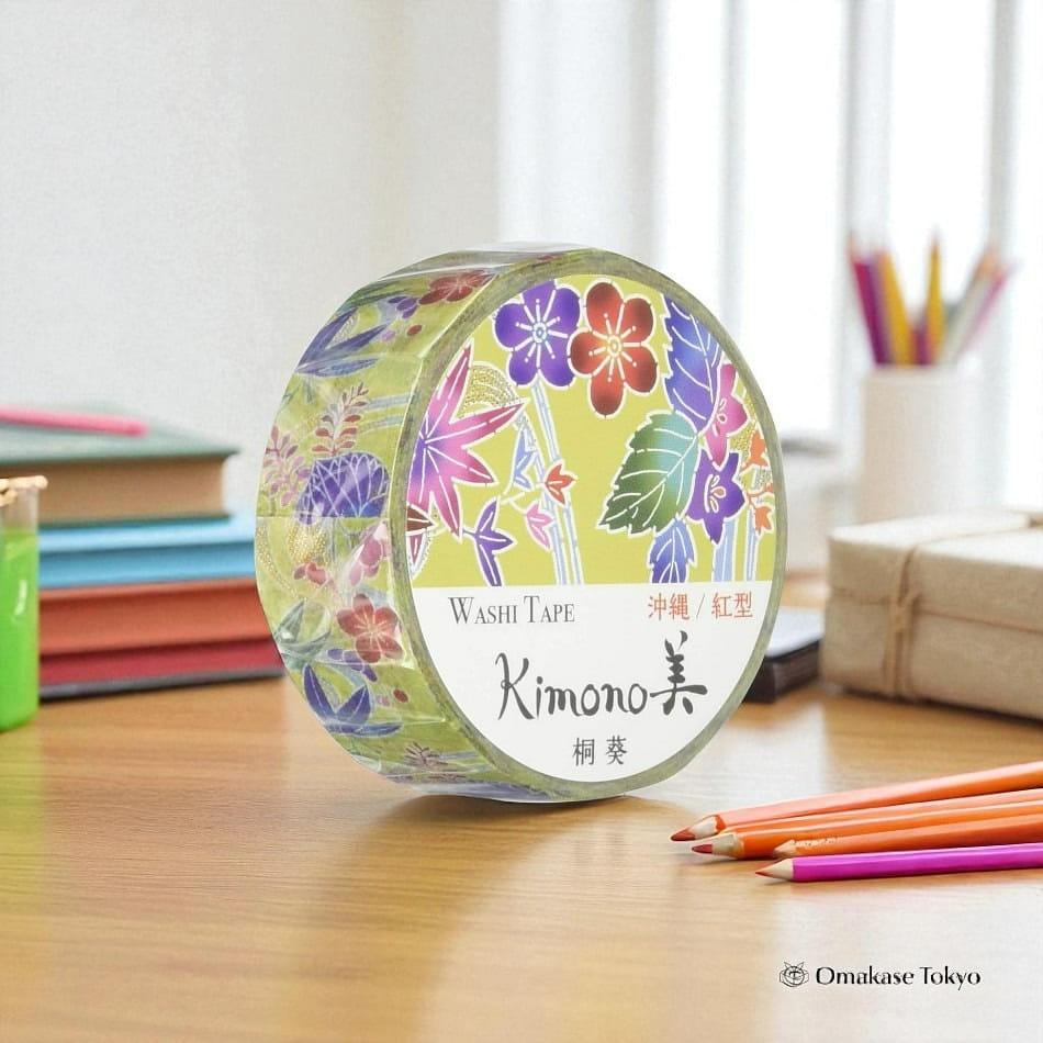 Japanese Washi Masking Tape Okinawa Bingata Kiriao 20 กรัม