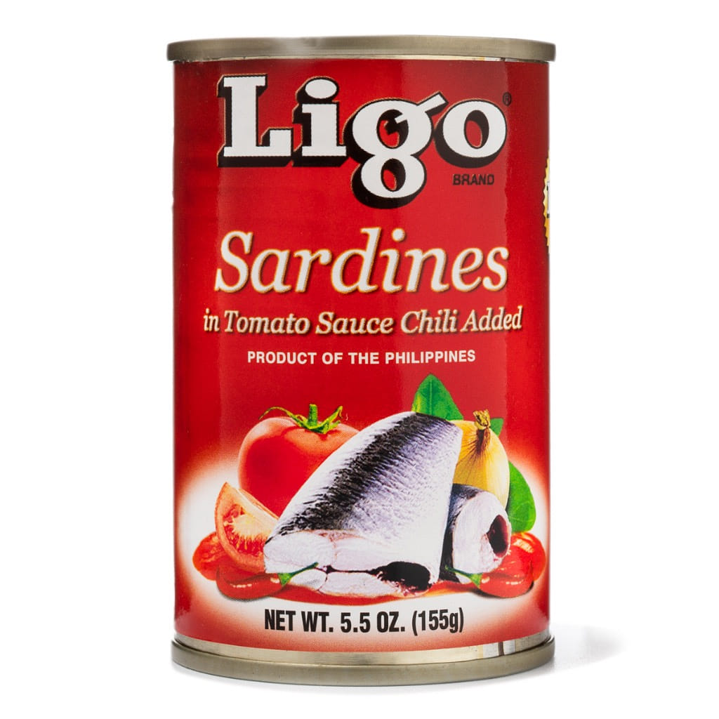 Ligo 菲律宾沙丁鱼番茄酱 辣味 5.5 盎司*100 包