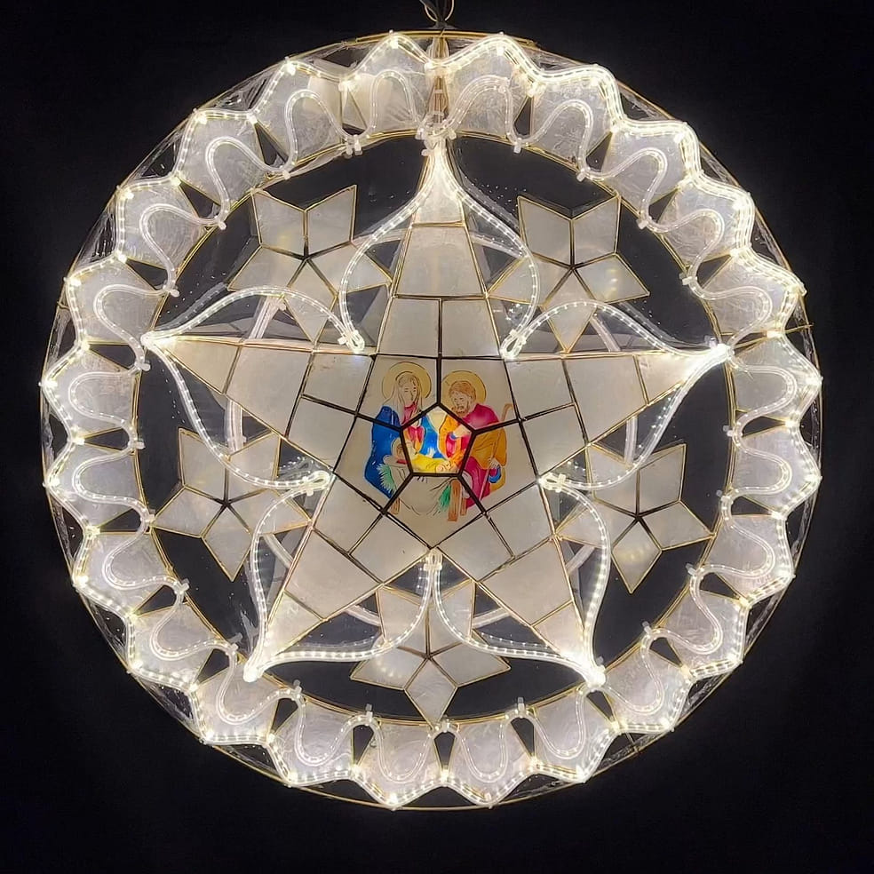 Get Holy Family Warm White Capiz Parol 24\, image size:984x984