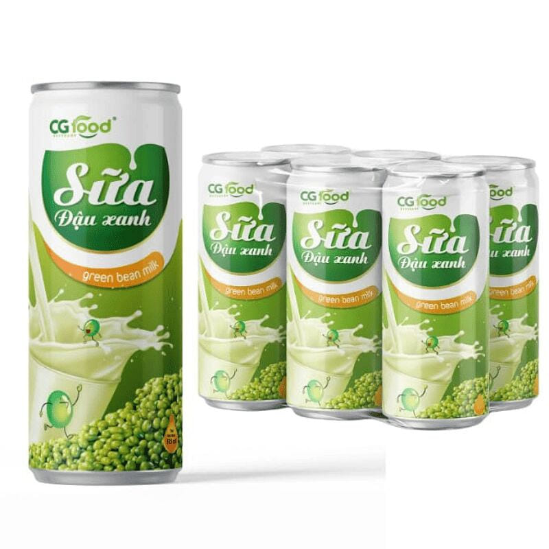 CG Food 녹두 우유 음료 - 11oz 6 캔