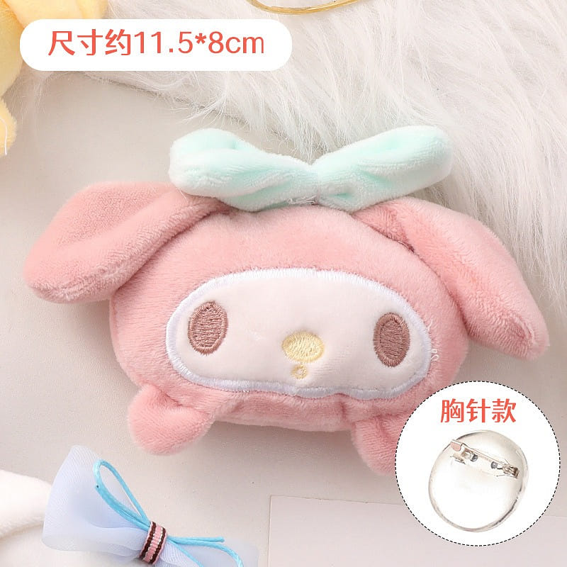 Sanrio Plush Brooch Cartoon Sweet Brooch- My Melody 1Pc 1 개