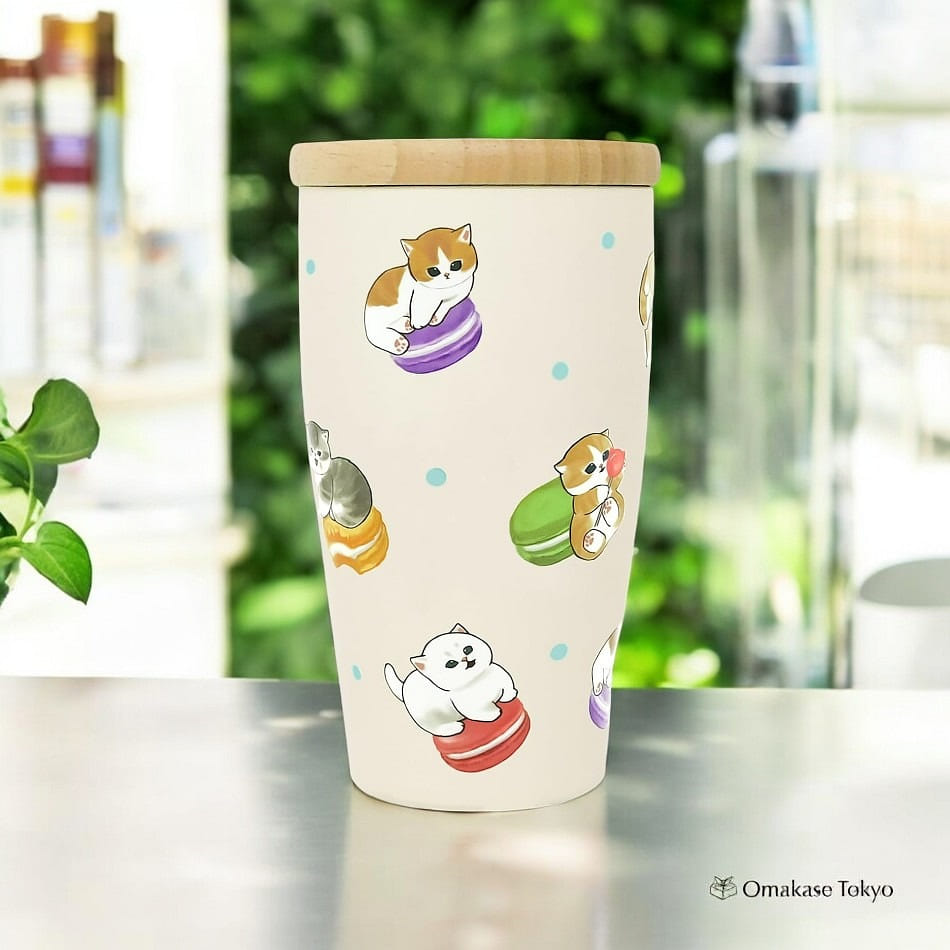 Mofusand Vacuum Tumbler with Wooden Lid 200 그램