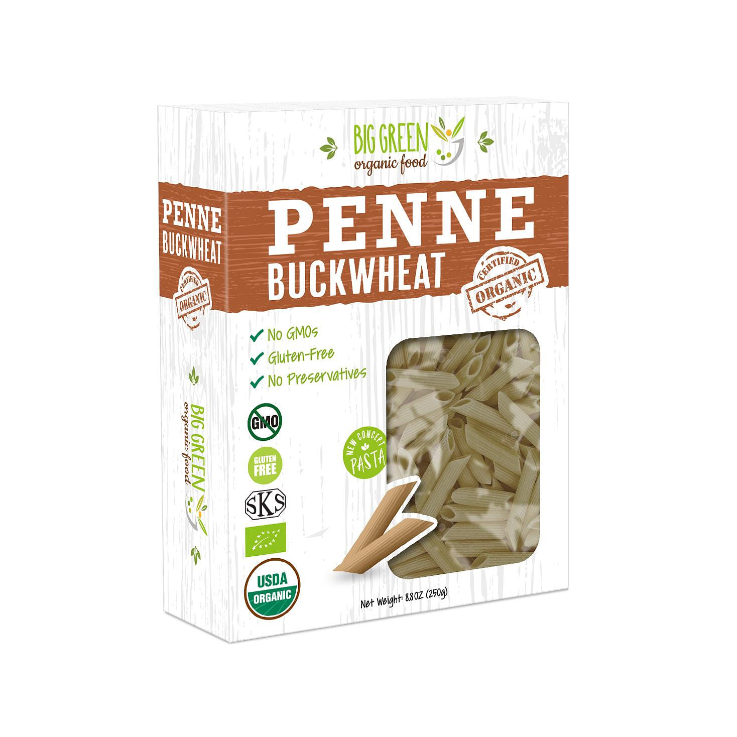 New Concept Organic Buckwheat Penne 8.8 온스