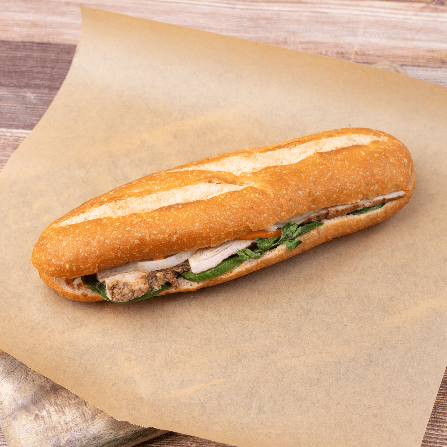 Tender Pork Belly Banh Mi Sandwich 10 inches 1 ส่วน
