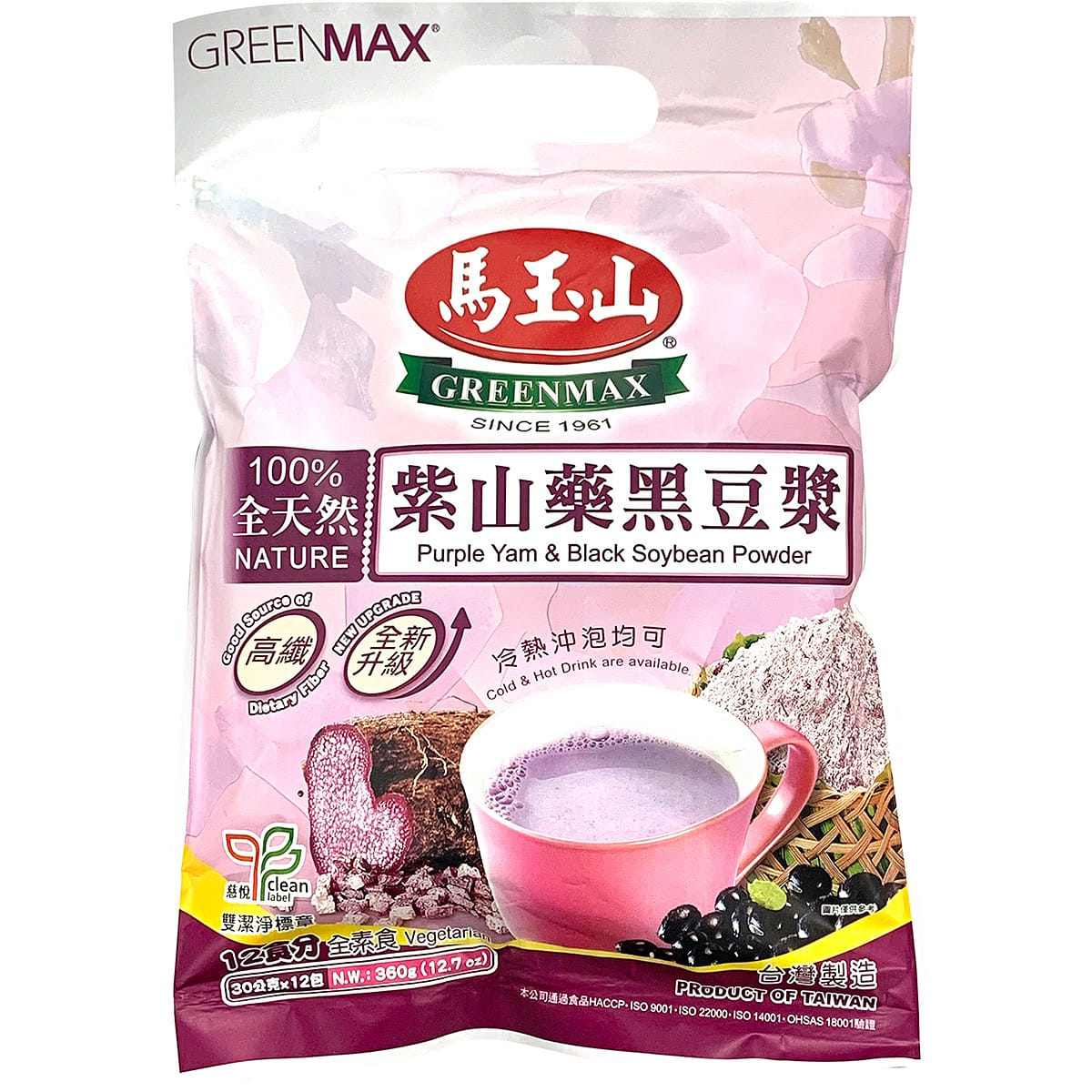 Chinese Yam and Black Bean Soy Drinks 360g 1 개