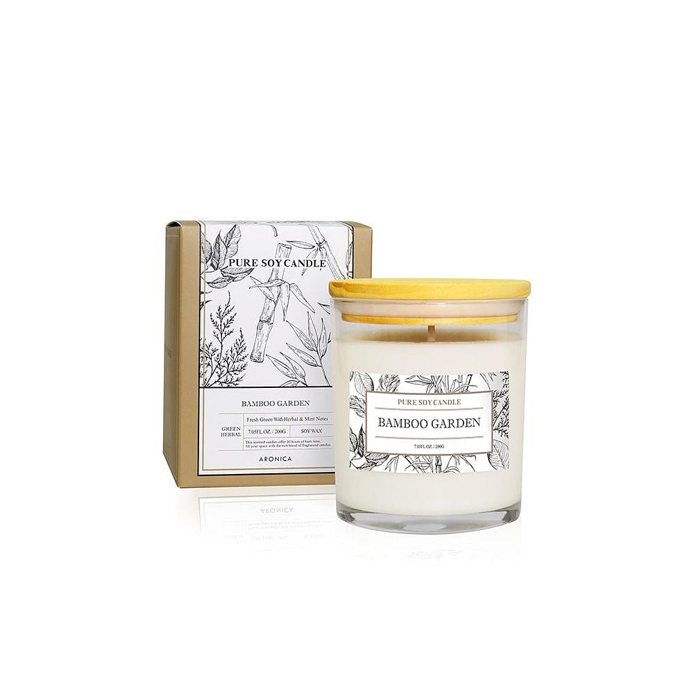 ARONICA Pure Soy Candle - Bamboo Garden 200g(7.05oz) 1 개