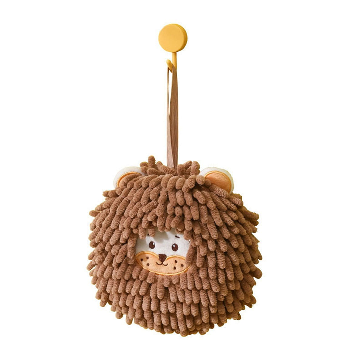 Cute cartoon snow sheep hand towel - brown F 1 each