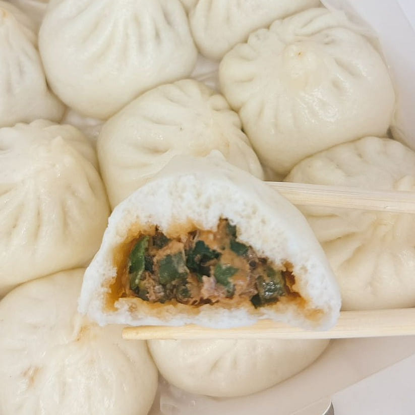 Hand-Made Green beans & Pork dumplings 9 pieces 1 個
