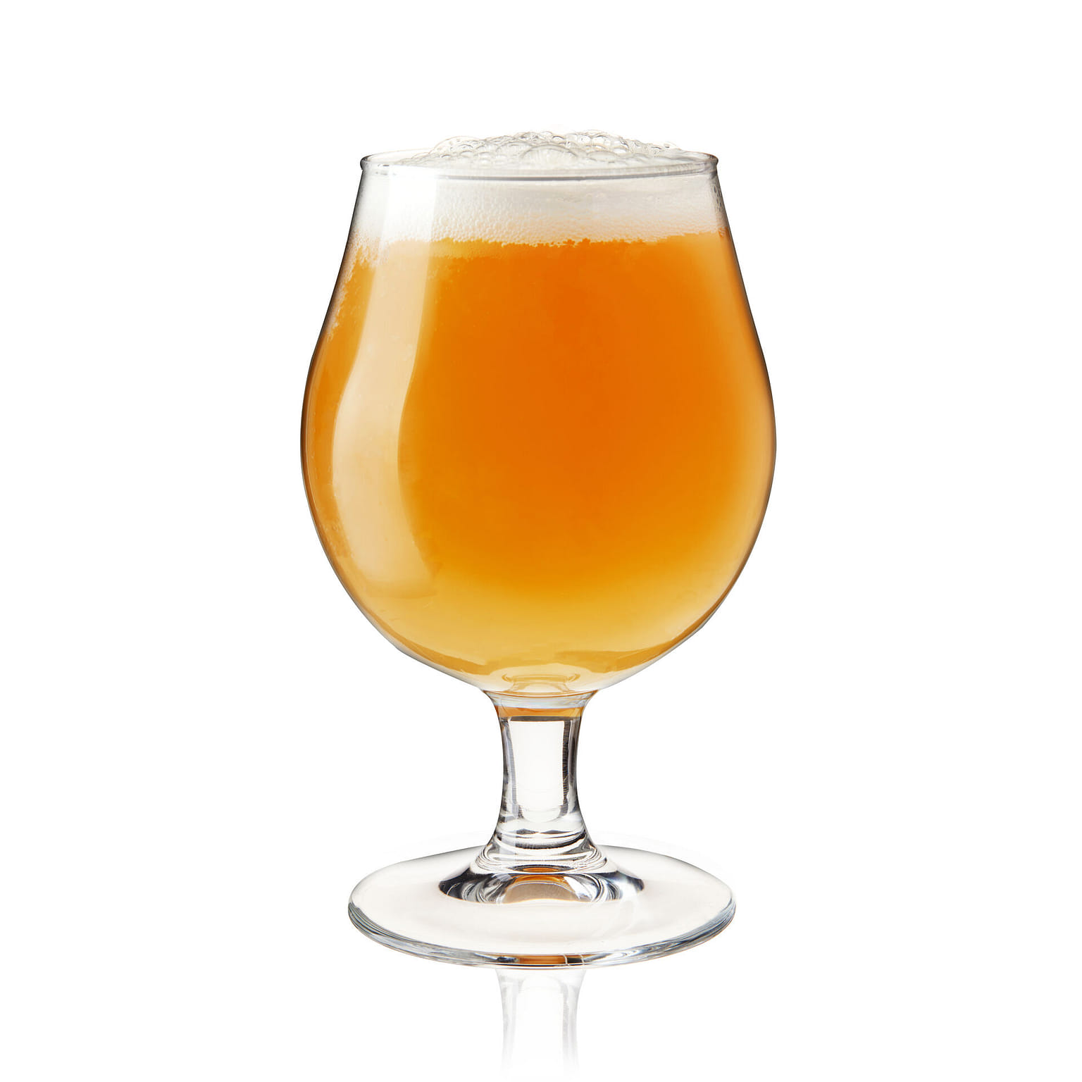 True Beer Tulip Glasses Craft Beer Cups Set Dishwasher Safe Drinking Tumblers Stemmed with Flared Rim, 15.5 Oz Clear Glass Set of 4 15.5 oz