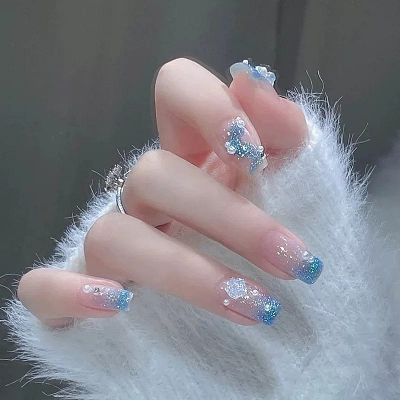 Chrysanthemum style manicure nail stickers, 1*10 p 1 box