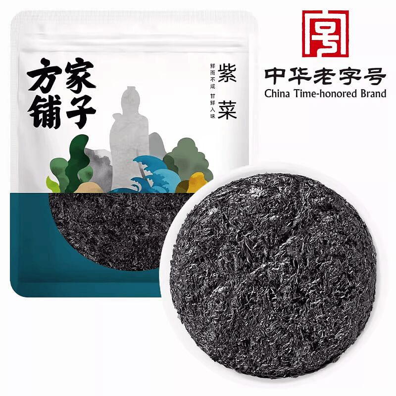 方家鋪子圓餅紫菜海鮮乾貨去沙100克*1袋 100 克