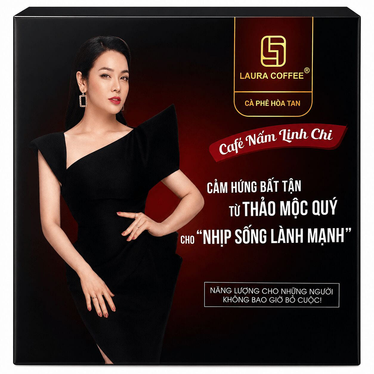 Laura Coffee Cà Phê Nấm Linh Chi 10 gói 1 hộp