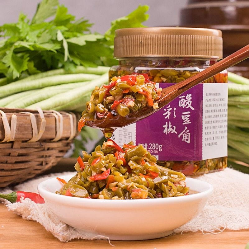 Sour bean and cowpea chopped chili sauce 280 กรัม