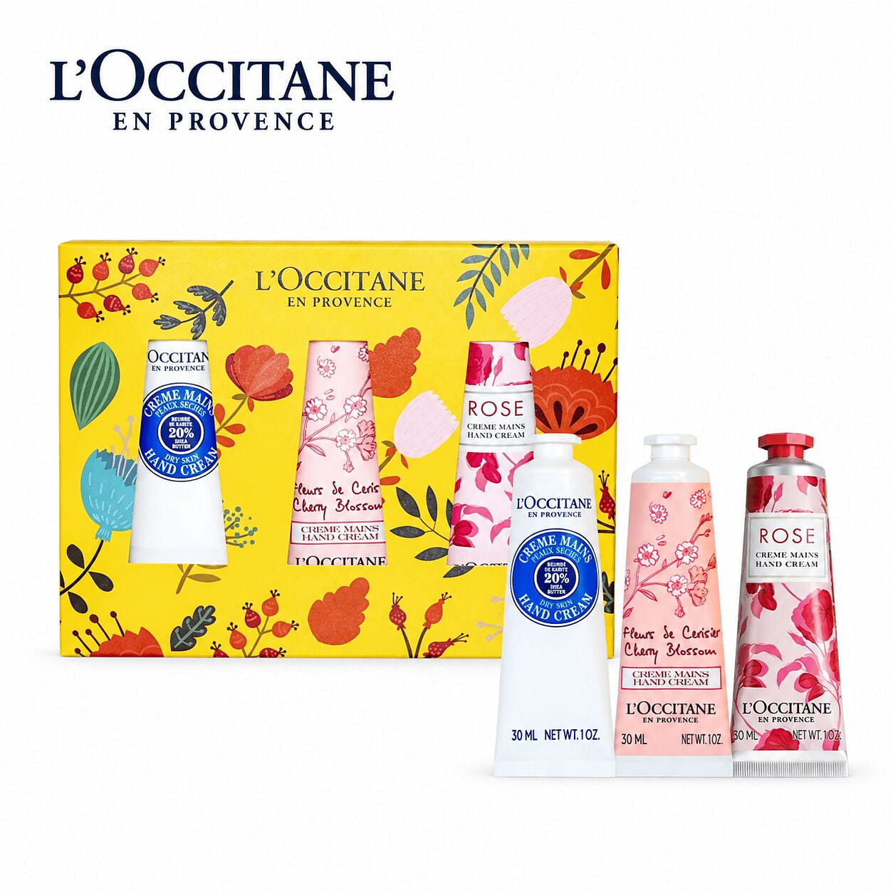 L'Occitane 3pc Hand Cream Gift Box Limited Edition 1 box