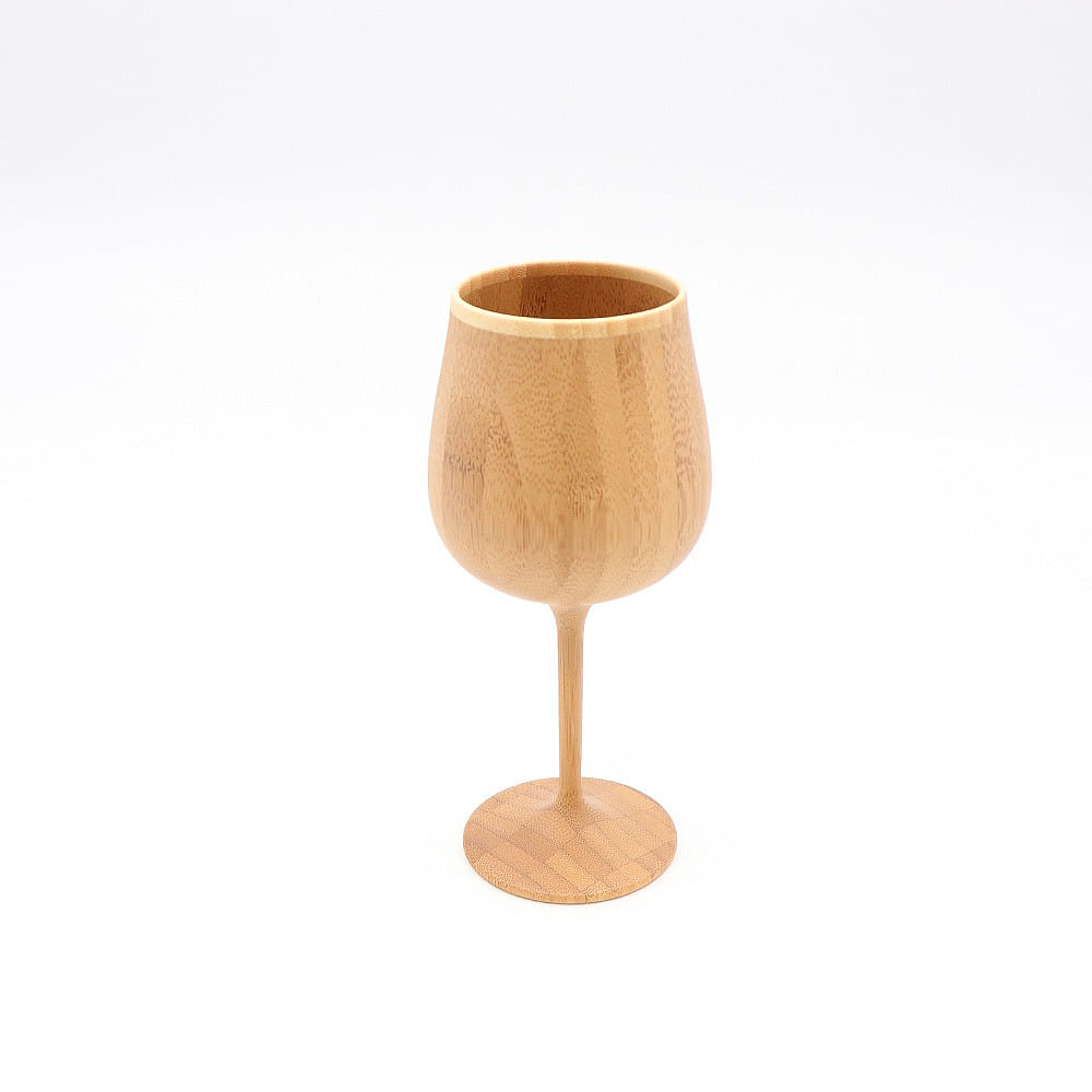 RIVERET Bourgogne Wine Glass (Brown) -dishwasher-safe bamboo cup made in Japan 1 個