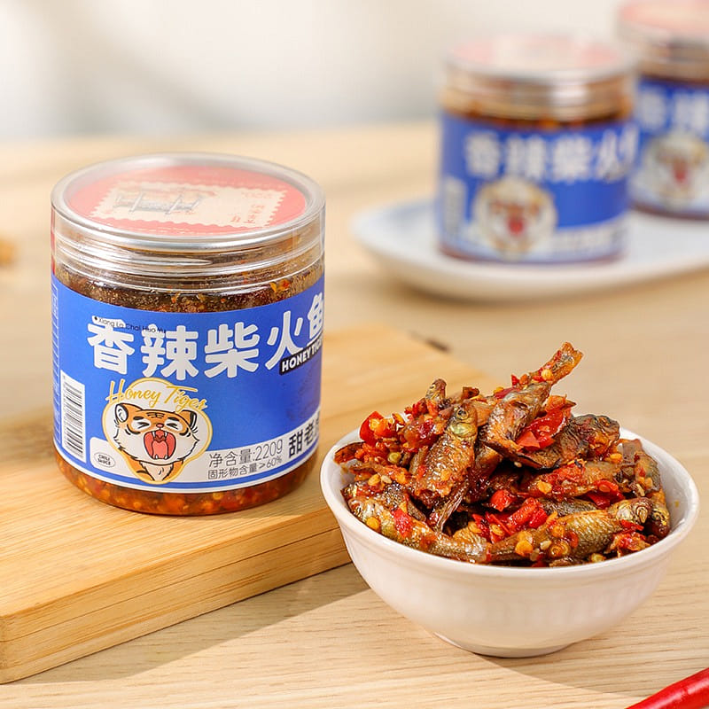 甜老虎 香辣柴火鱼 剁椒小鱼仔 下饭菜辣椒酱1瓶 220 克