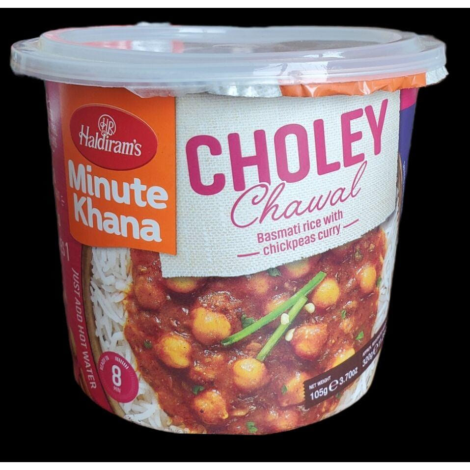 Haldiram's Minute Khana, Choley Chawal Cup 105g 1 each