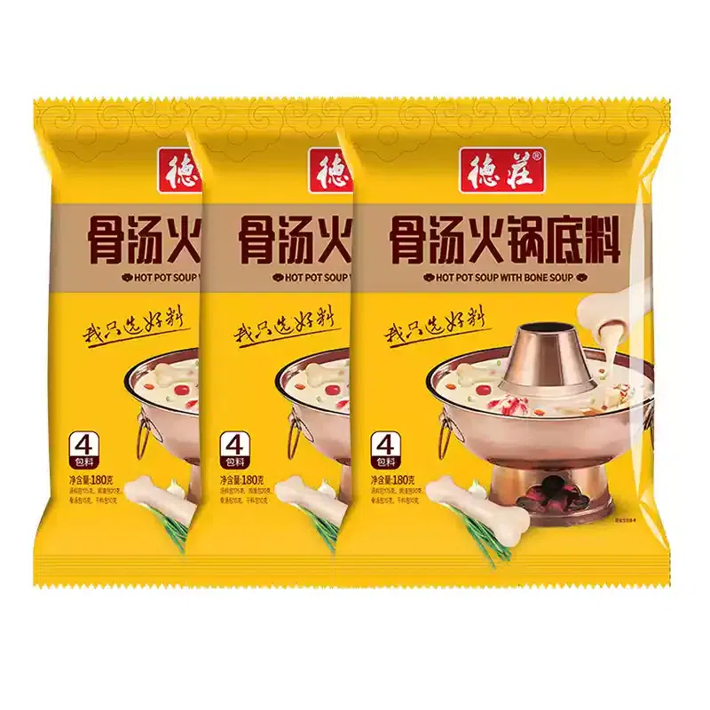 Dezhuang bone soup hotpot base 180g*3 packs 540 그램