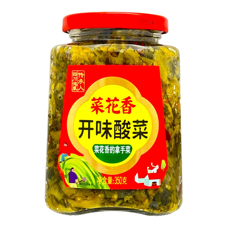 菜花香开胃酸菜350克无添加剂无防腐剂四川泡菜香辣爽口咸菜榨菜- Weee!