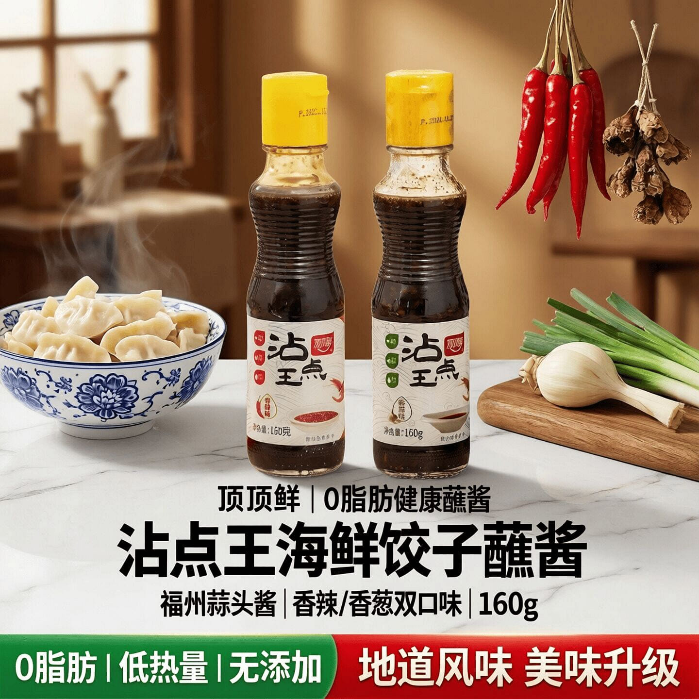 Dingding Fresh spicy flavor dumpling sauce 160g 160 g