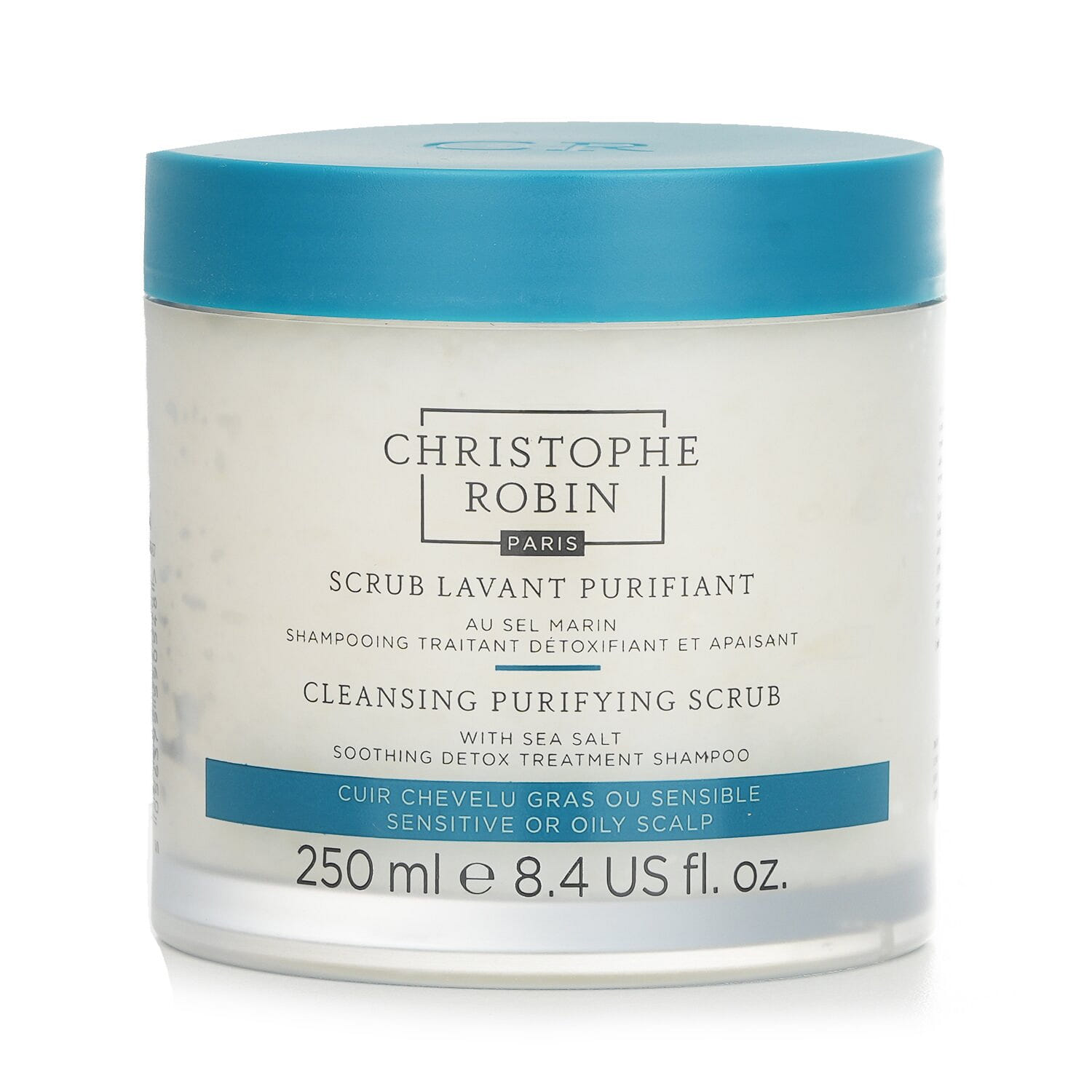 Christophe Robin Sea Salt Soothing Scalp Cleansing Cream (Soothing Detoxifying Shampoo) - Sensitive or Oily Scalp 250 มิลลิลิตร