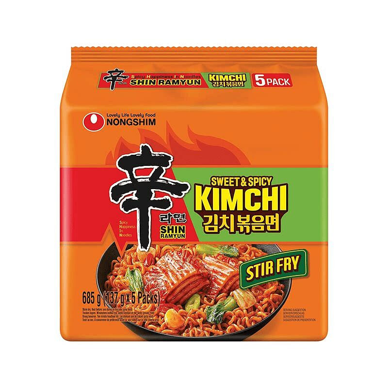 Korean imported Nongshim kimchi stir-fried noodles 685 g
