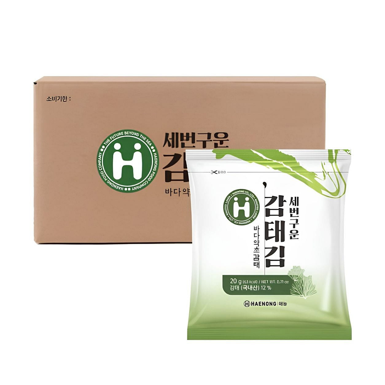 [해농] 세번 구운 감태김 20 그램*20 팩