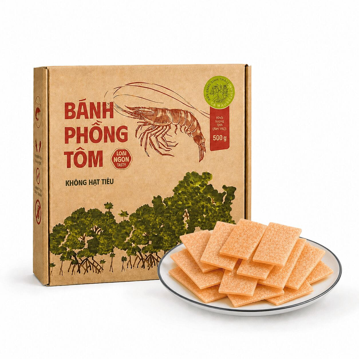 CON TOM RUNG SHRIMP CRACKERS - 500GR 500 g