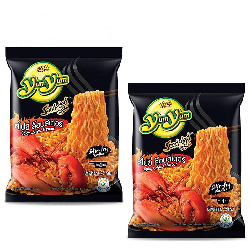 얌얌 매운 랍스터 건면 75g 2봉 150 그램