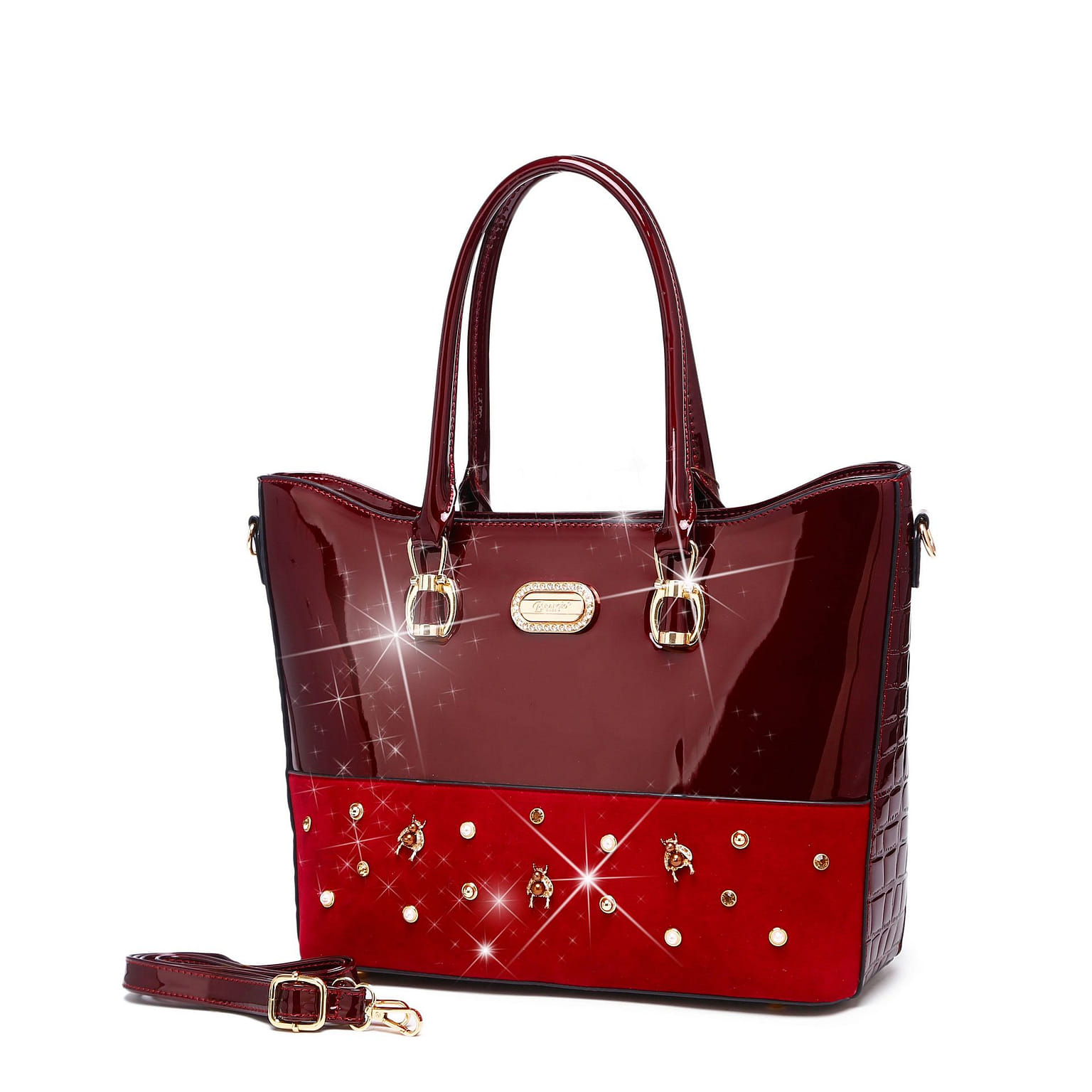 Honey Bee Max Handmade Tote Bag Burgundy [RM6669-BG] 1 份