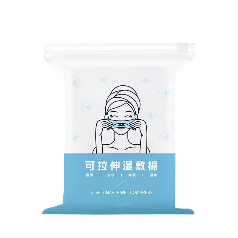 신축 보습 얼굴솜 블루화이트 듀얼 100매 1 개
