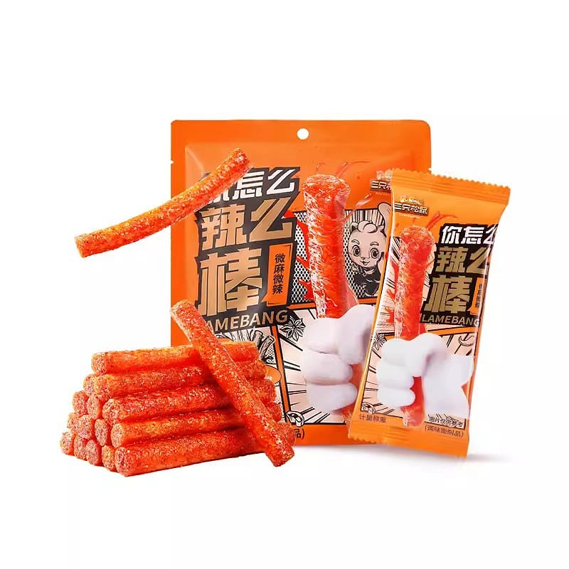 Three Squirrel latiao childhood old big spicy gluten snack 150g/ bag 150 그램