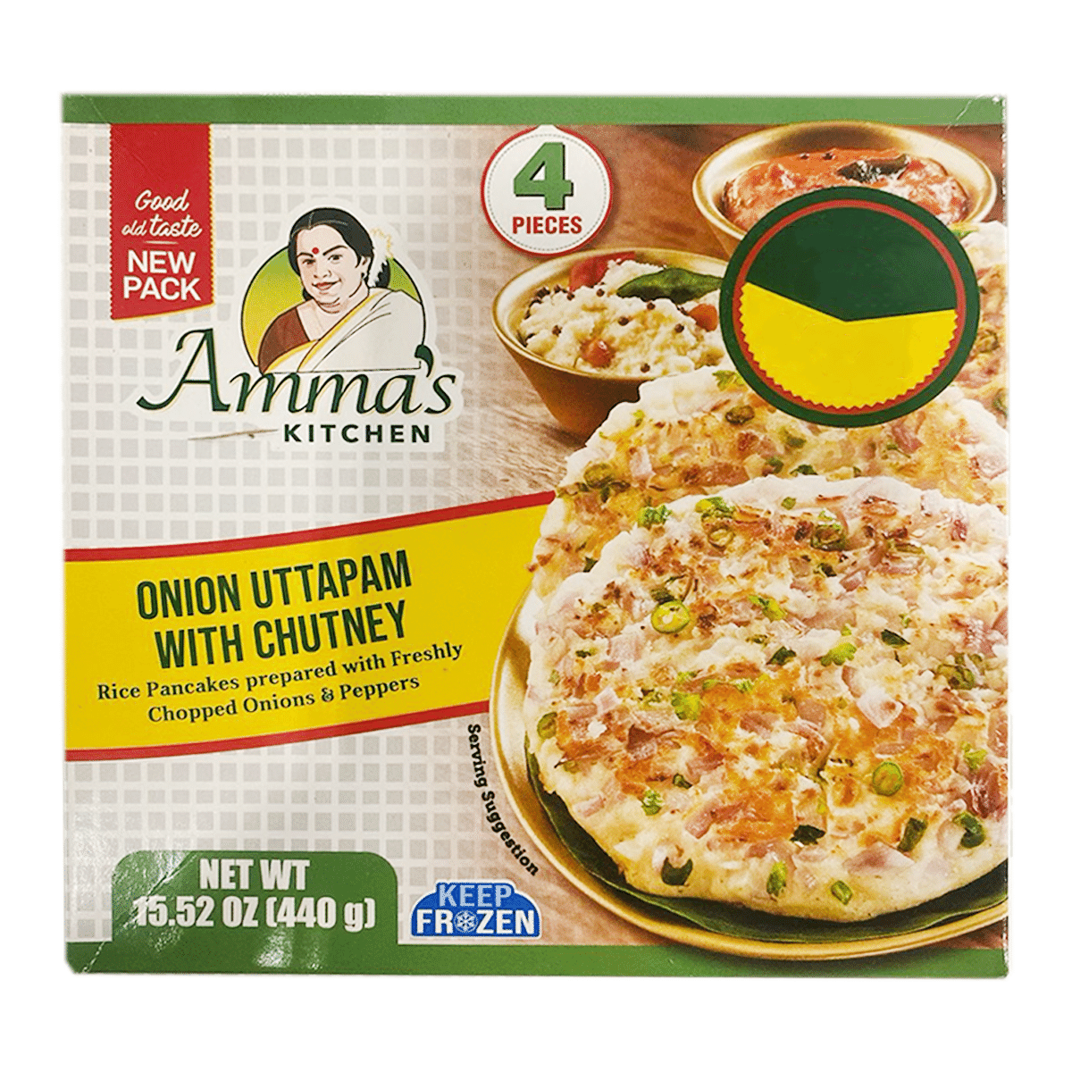 Amma's Kitchen Onion Uttapam with Chutney 440 g