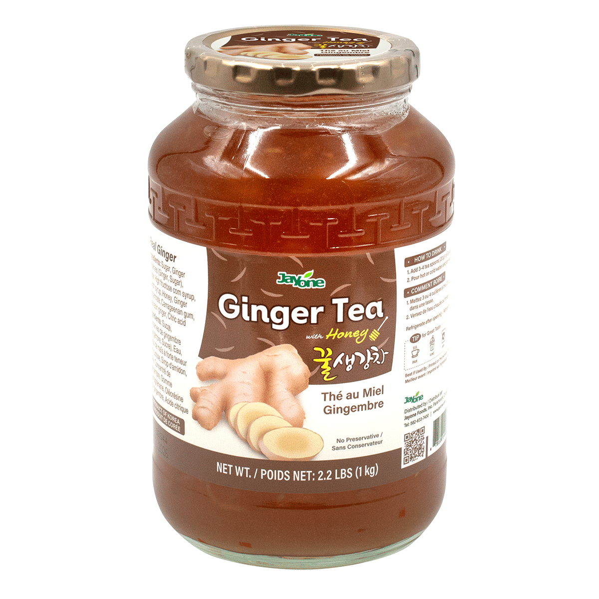Mứt Trà Gừng Mật Ong Jayone 2.2 lb*12 pack