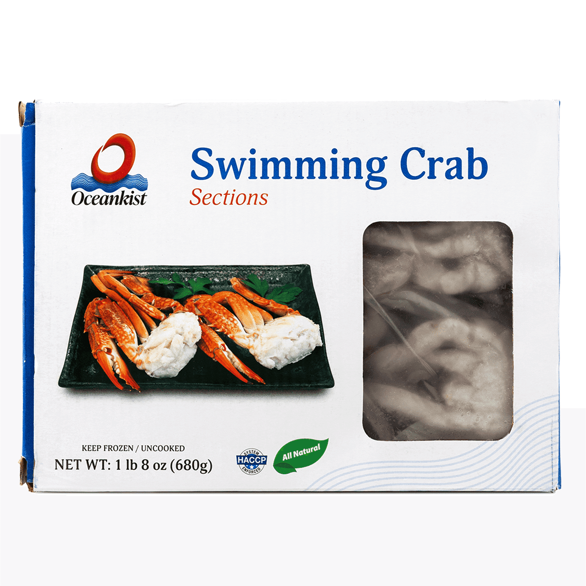 Oceankist 2026 Season Jumbo Wild Caught Swimming Crab (Sectioned), Frozen 1.5 lb