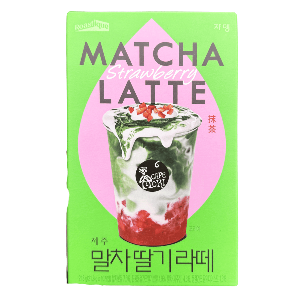 쟈뎅 제주 말차 딸기 라떼 X 10포 218 그램