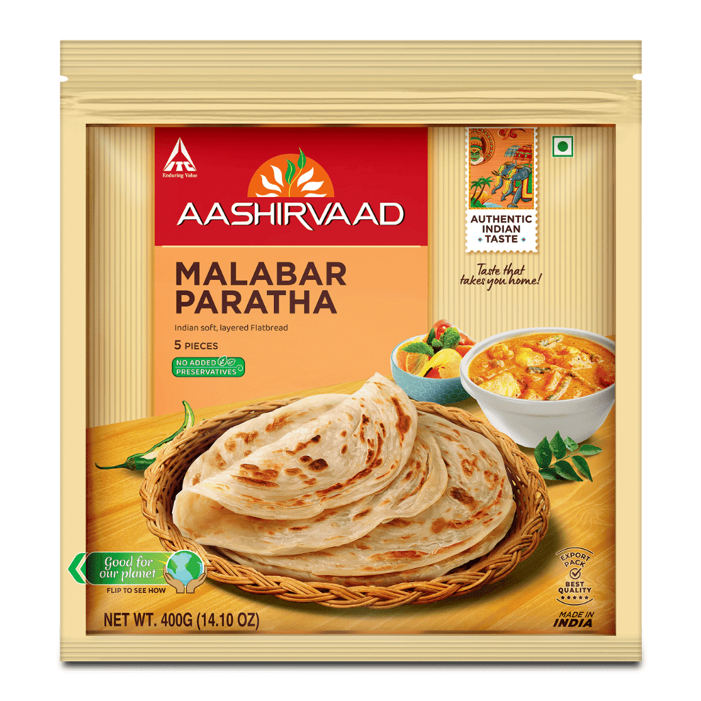 Bánh paratha Malabar Aashirvaad đông lạnh 400 g