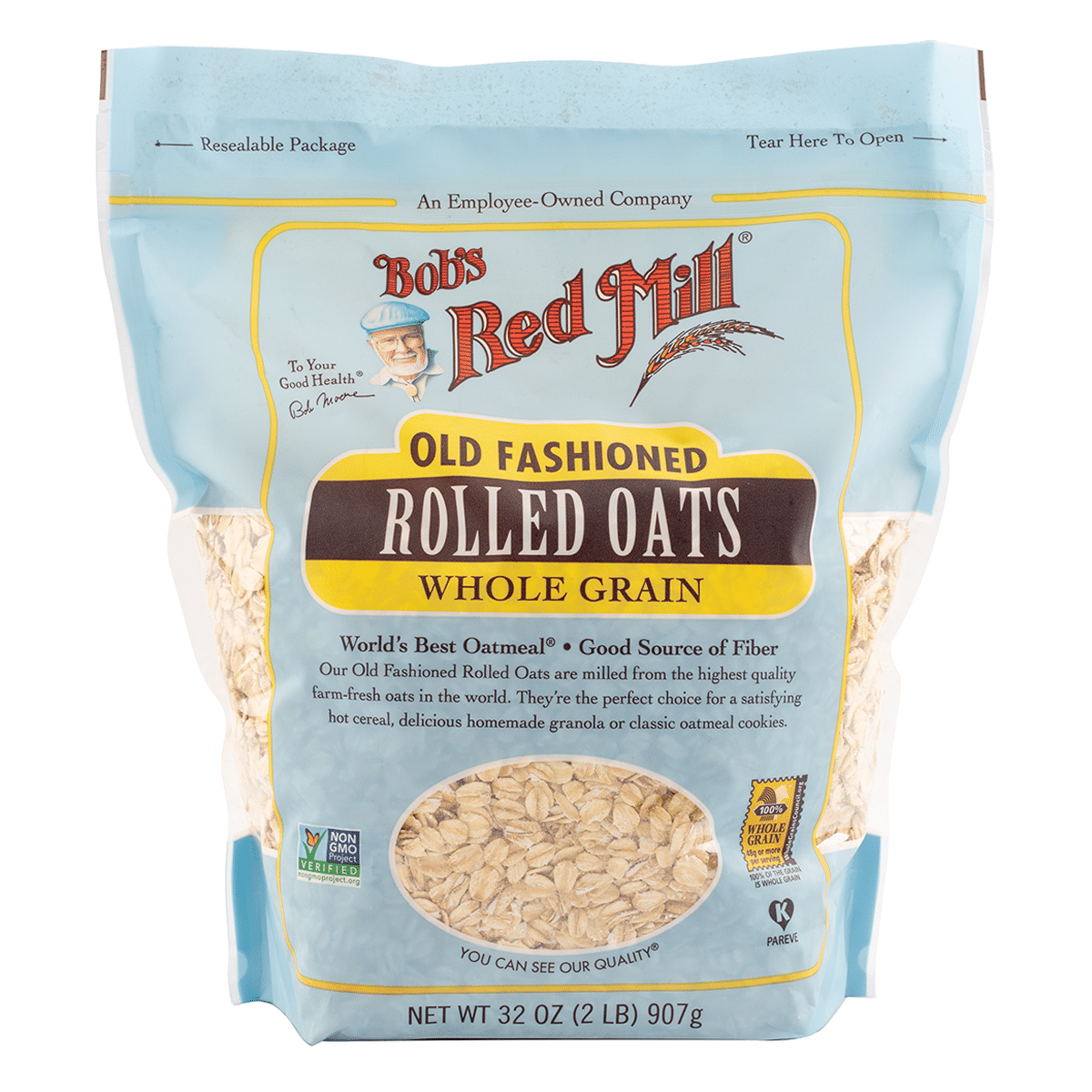 Bob's Red Mill ข้าวโอ๊ตโฮลเกรนแบบดั้งเดิม 32 ออนซ์