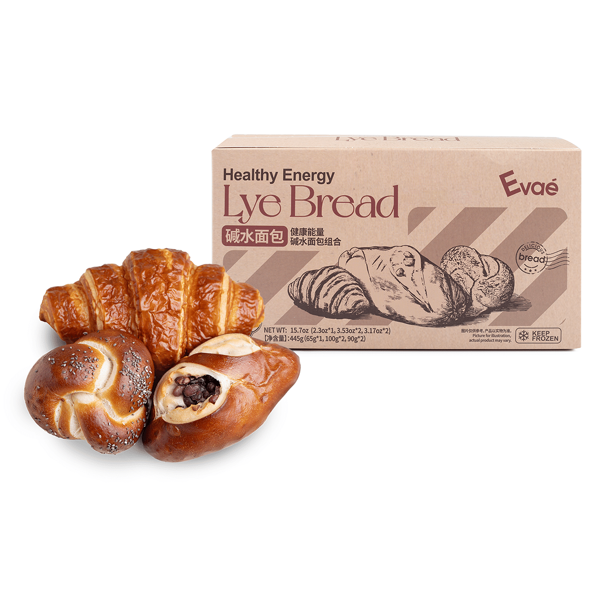 Pan alcalino Evae de energía saludable 445 gramo(s)