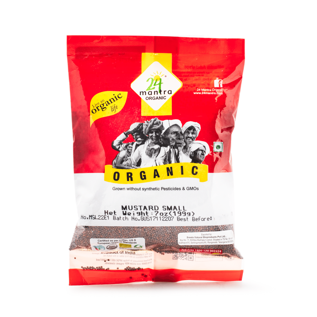 Mantra Organics Small Mustard Seeds 7 oz