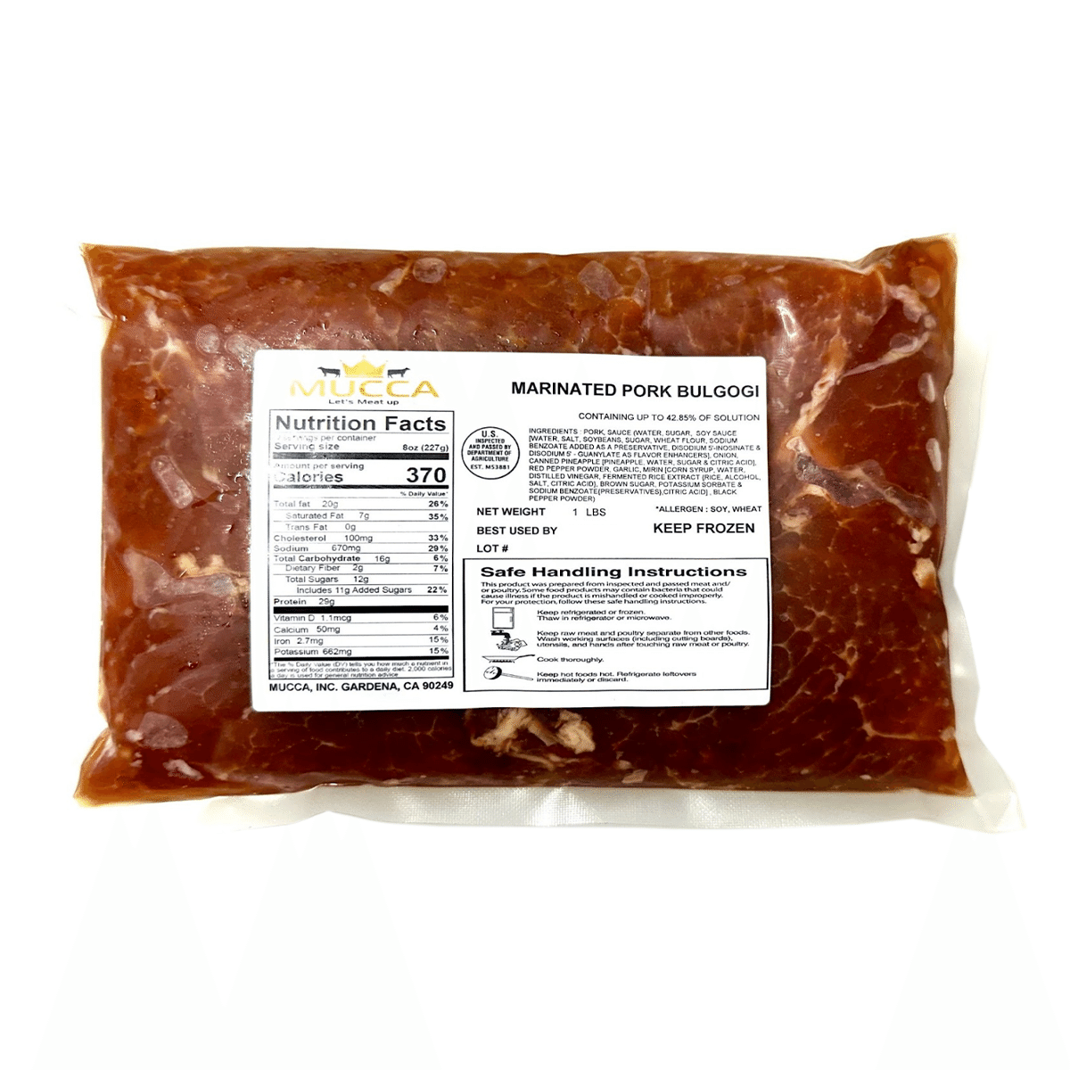 Cerdo Bulgogi Marinado, No Picante 1 libra(s)