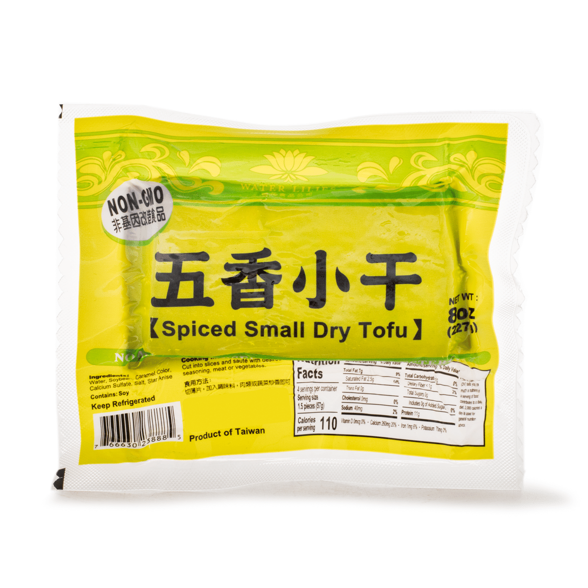 Waterlilies Spiced Small Dry Tofu 8 oz
