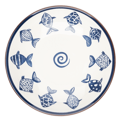 Japanese 8-inch plate/Land of Fish and Rice/20 * 20 * 5CM 1 케이스