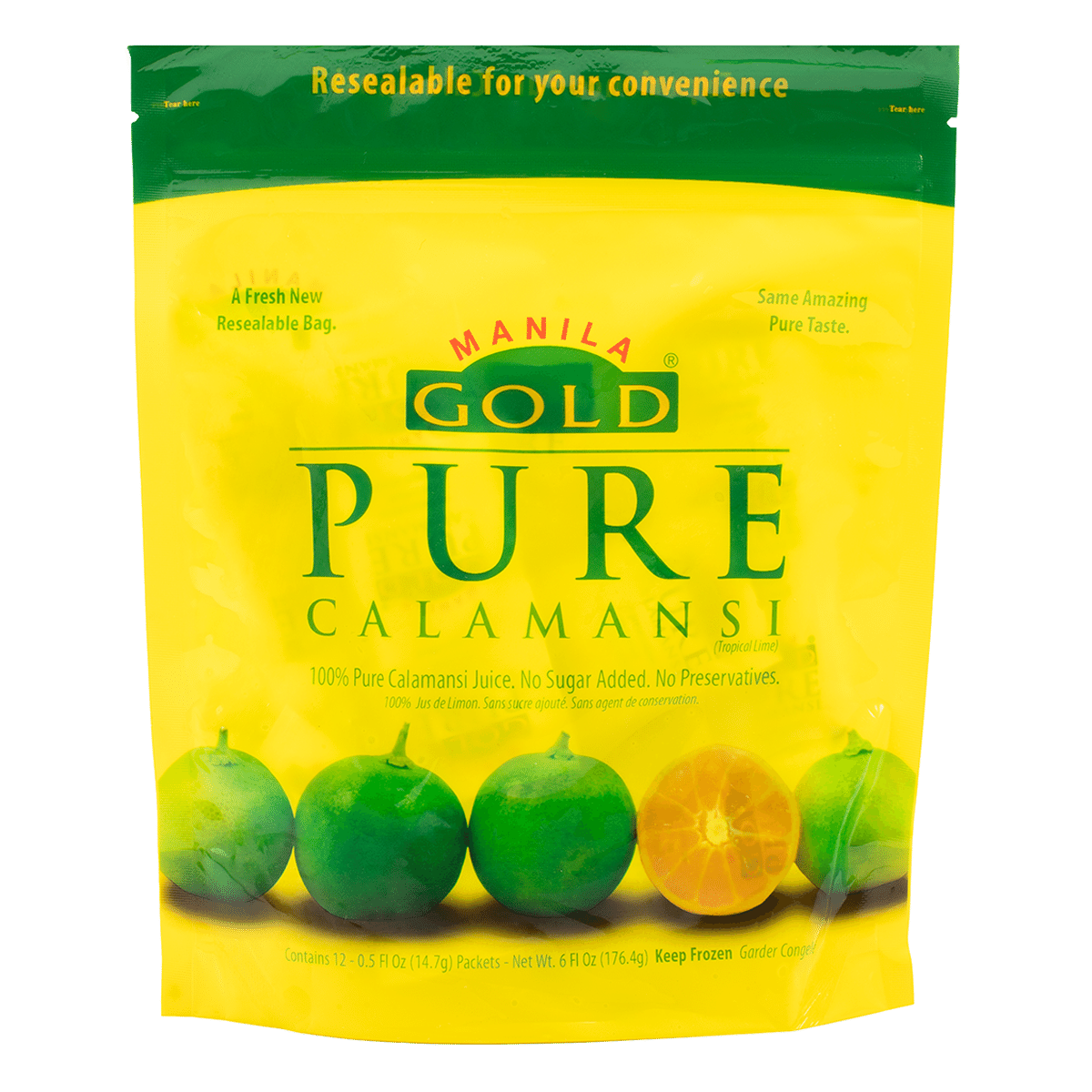 Manila Gold Pure Calamansi (Packet) Frozen 6 fl.oz